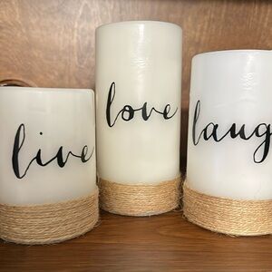 LIVE LOVE LAUGHTER CANDLES